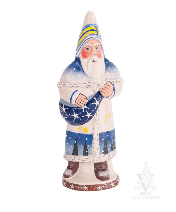 White and Blue Father Christmas with Shooting Star