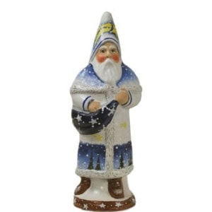 White and Blue Father Christmas with Shooting Star