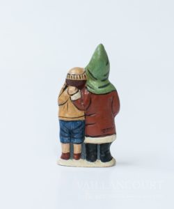 Miniature Father Christmas with Arm Around Boy