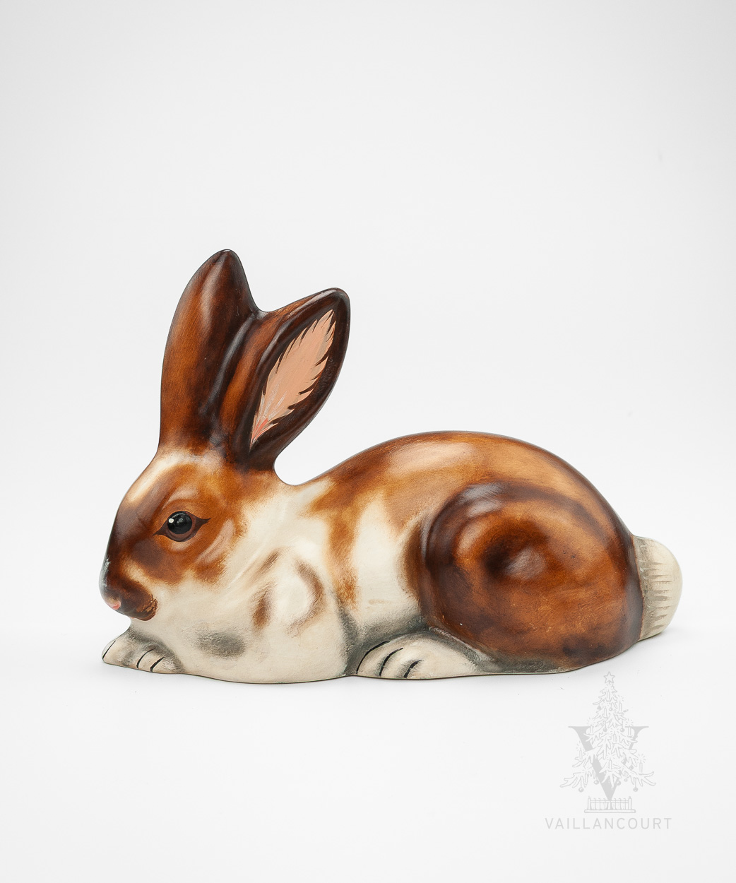 Brown and White Lying Rabbit