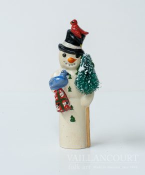 Chalkware Snowman with Bluejay and Bird Feed, VFA Nr. 2003-33