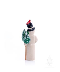 Snowman with Blue Jay and Bird Feed