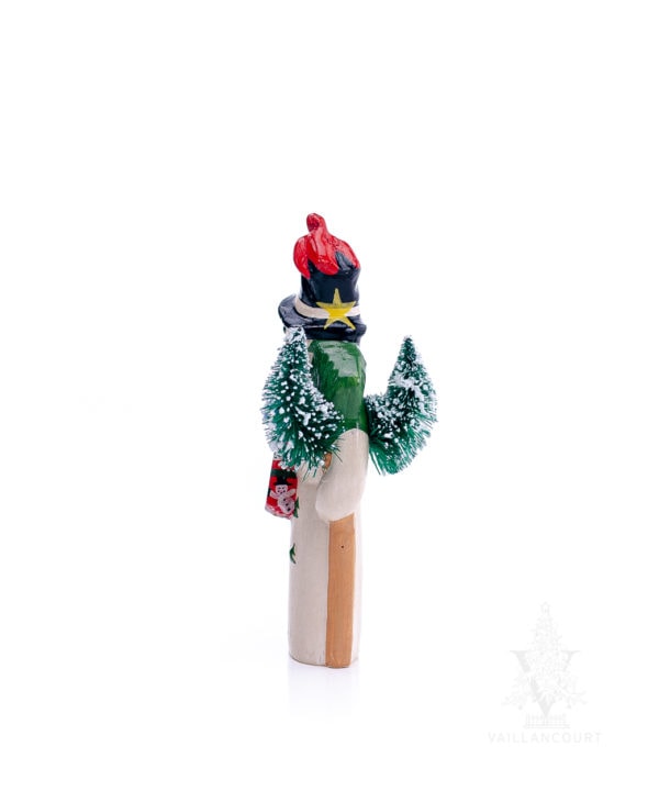 Snowman with Blue Jay and Bird Feed