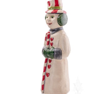 Large Snowman with Candy Cane