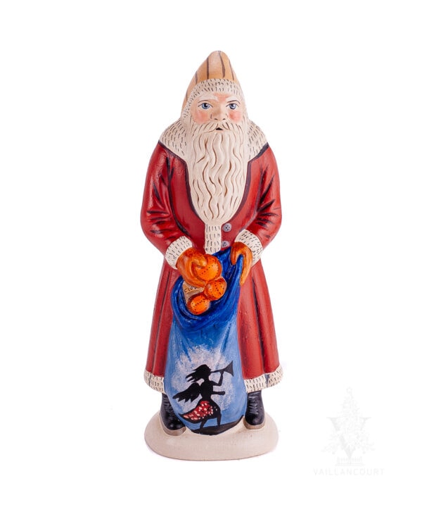 Father Christmas Holding Sack with Angel Gabriel