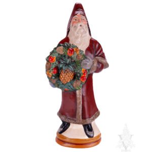 Red Santa with Pineapple Wreath