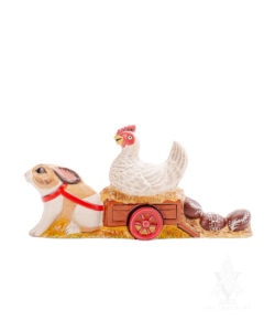 Bunny Cart with Onion Skin Eggs
