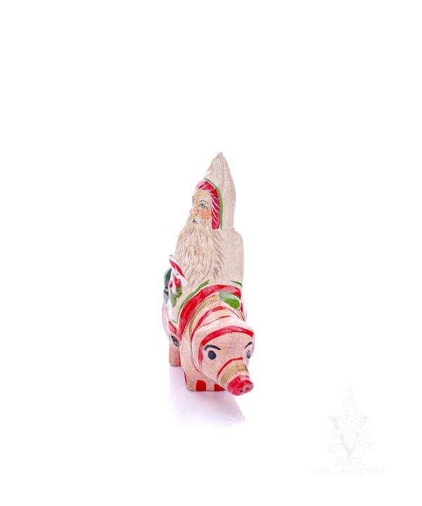 Father Christmas on Candy Cane Pig