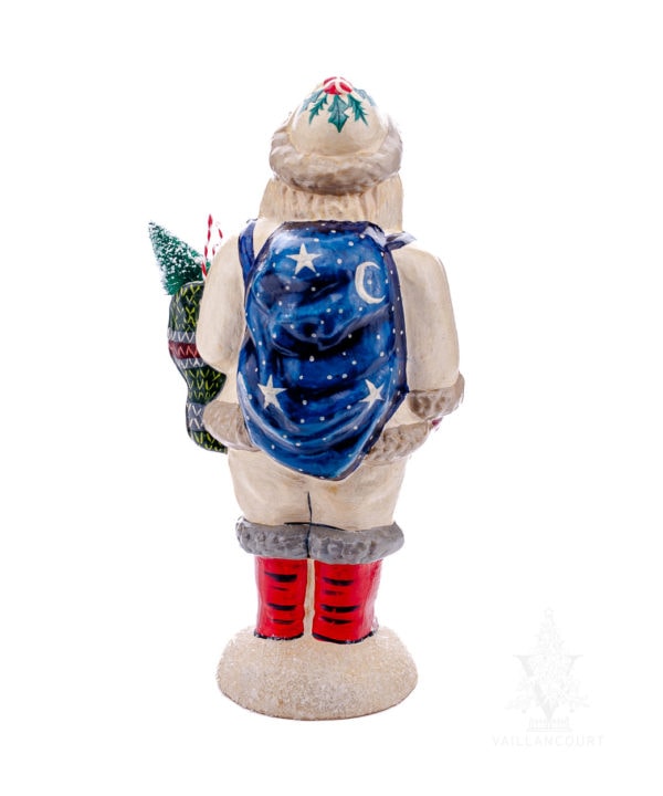 American Christmas Santa with Stockings and Candy Canes Trees