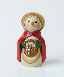 Colonial Snowlady with Red Cape