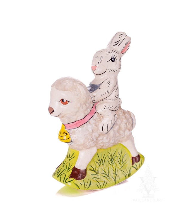 Girl Bunny on Rocking Lamb