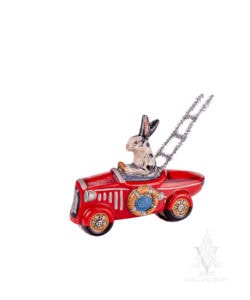 Parade Rabbit Driving Firetruck