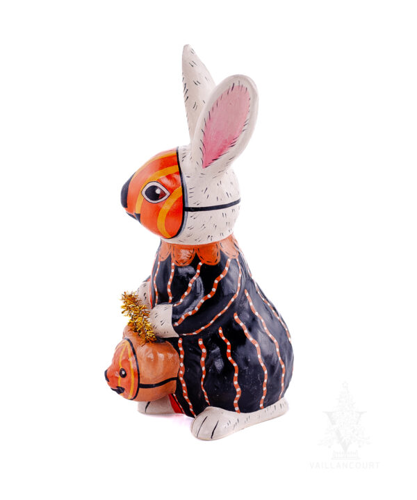 Jack O'Lantern Bunny with Bear Bag