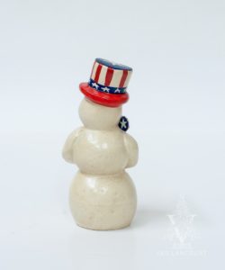 Patriotic Snowman with Baby