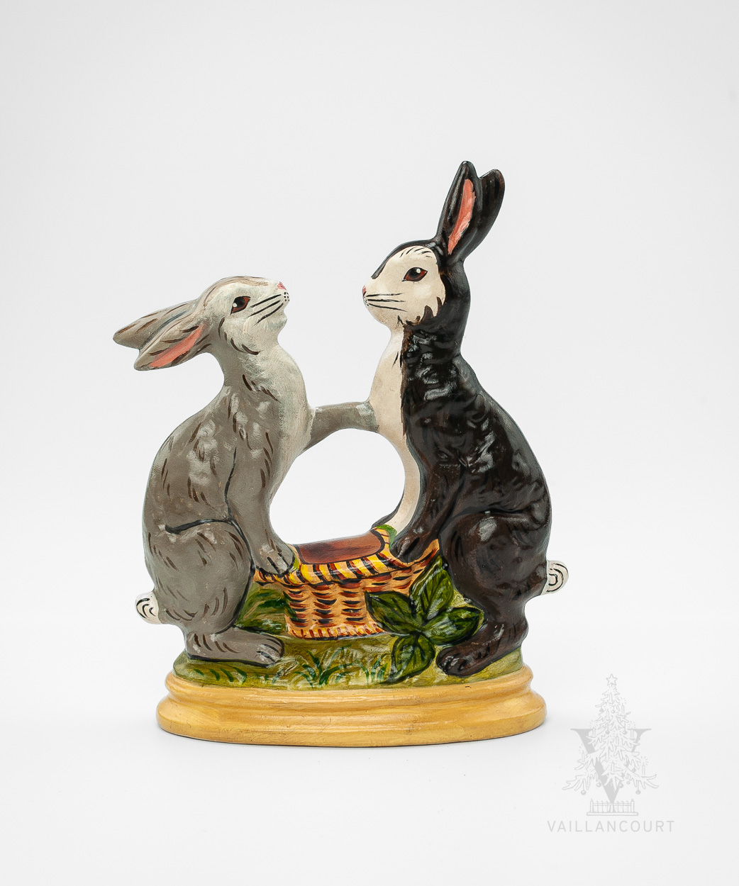 Dancing Rabbits with Basket