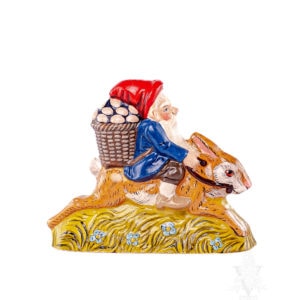Gnome Riding Rabbit