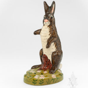 Large Rabbit Sitting in a Field of Clover