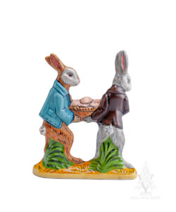 Two Rabbits Carrying Egg Basket