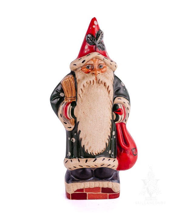 Father Christmas on Chimney with Toy Bag