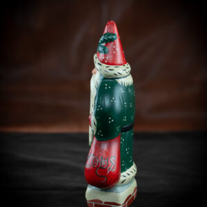 Father Christmas on Chimney with Toy Bag