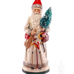 White Window Display Father Christmas with Marionette