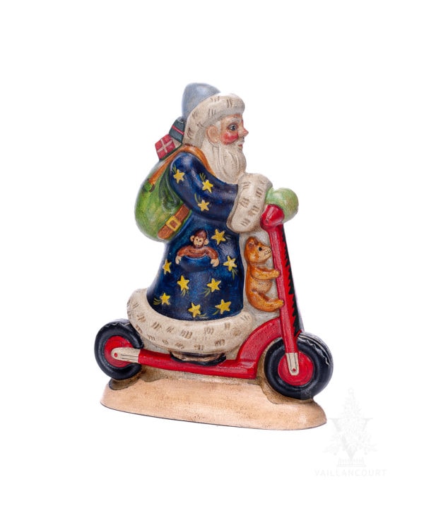 Santa on a Scooter with Shooting Star Coat