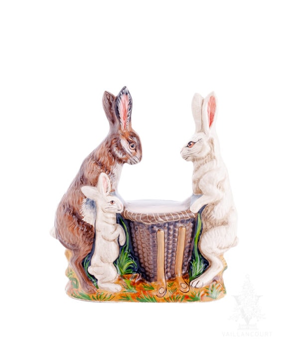 Rabbit Family Around Basket