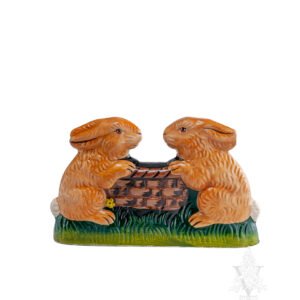 Two Rabbits Around Basket