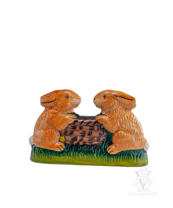 Two Rabbits Around Basket