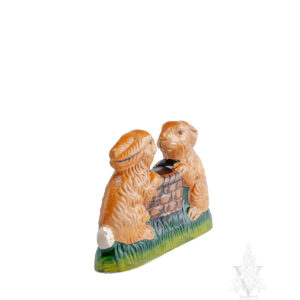 Two Rabbits Around Basket