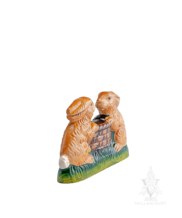 Two Rabbits Around Basket