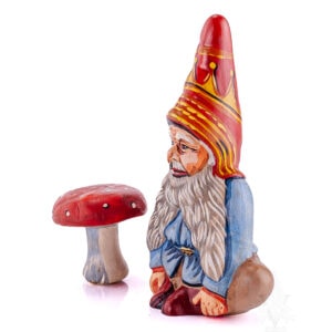 Gnome with Red Spotted Mushroom