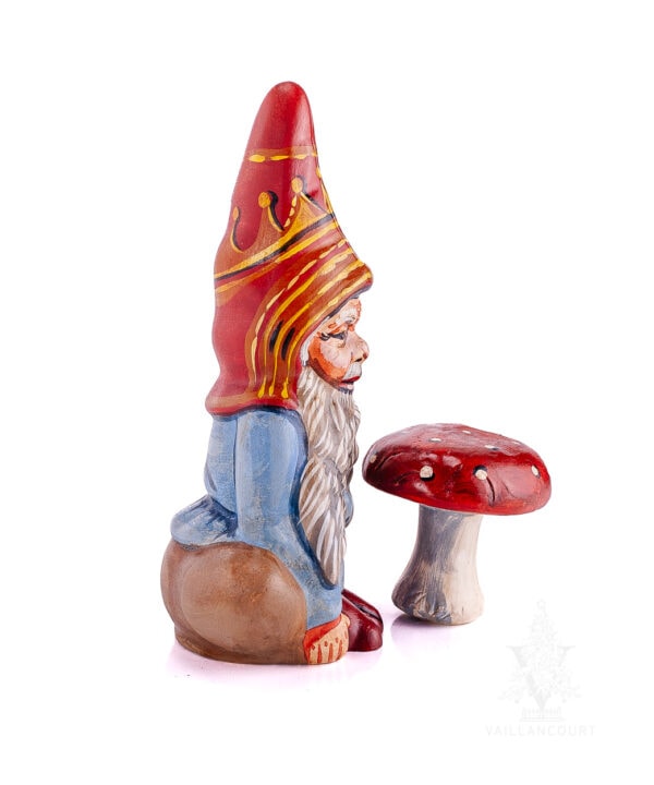 Gnome with Red Spotted Mushroom