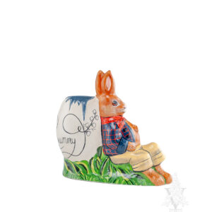 Easter Bunny Leaning Against Egg