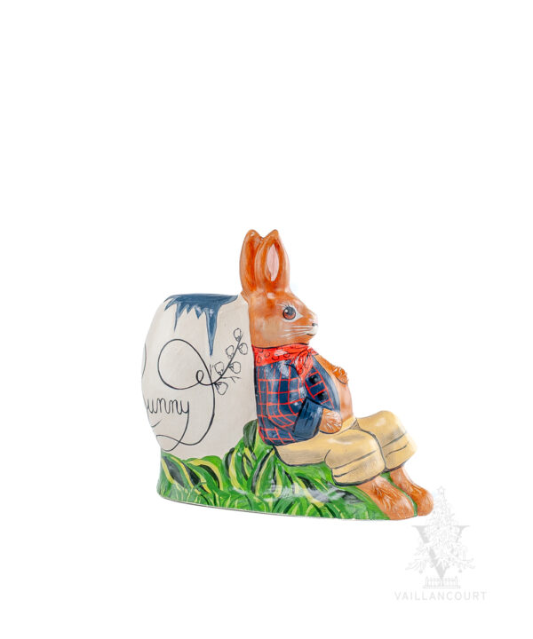 Easter Bunny Leaning Against Egg