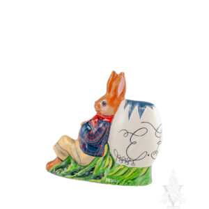 Easter Bunny Leaning Against Egg