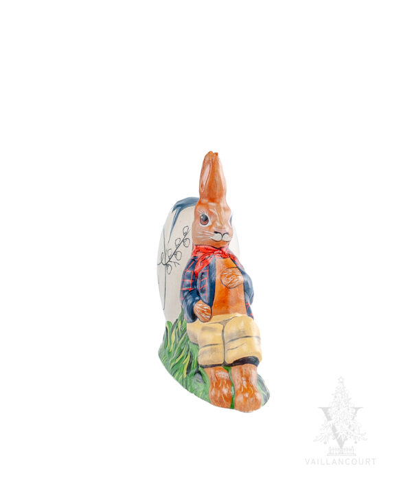 Easter Bunny Leaning Against Egg