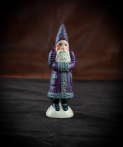 Purple Belsnickle with Grey Fur Trim