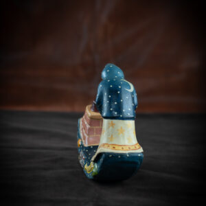 Blue Father Christmas with Chimney Rocker