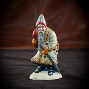 White Father Christmas with Sack and Walking Stick