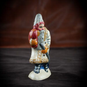 White Father Christmas with Sack and Walking Stick