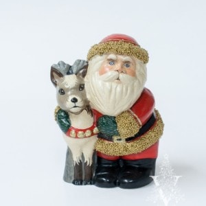 Decorated Santa Hugging Reindeer, VFA Nr. 12055