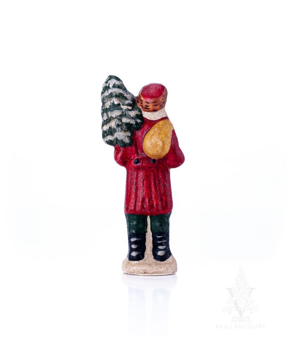 Mini Red Father Christmas with Tree