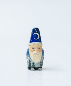 Miniature Santa in Blue Night Sky Coat