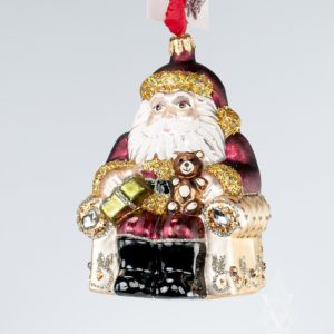 Jeweled Santa in Chair