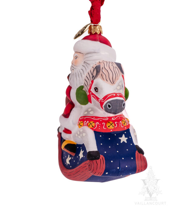 Santa on Rocking Horse Ornament