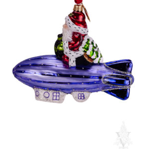 Santa on Zeppelin Ornament