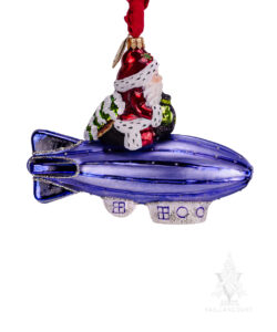 Santa on Zeppelin Ornament