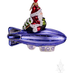 Santa on Zeppelin Ornament