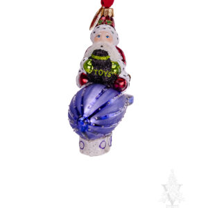 Santa on Zeppelin Ornament